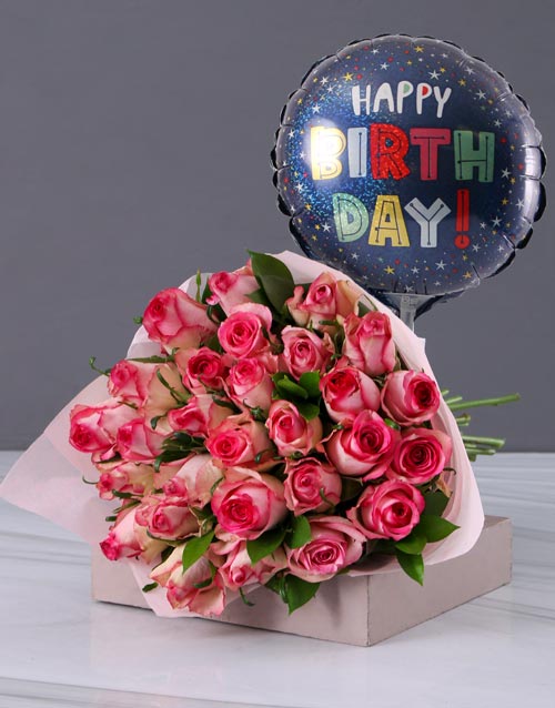 Pink Roses Netflorist Happy Birthday Pink Roses | Roses Gifts | NetFlorist