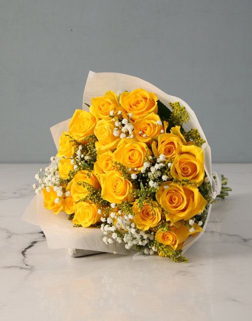 Exquisite Sunshine Rose Bouquet | Roses Gifts | NetFlorist